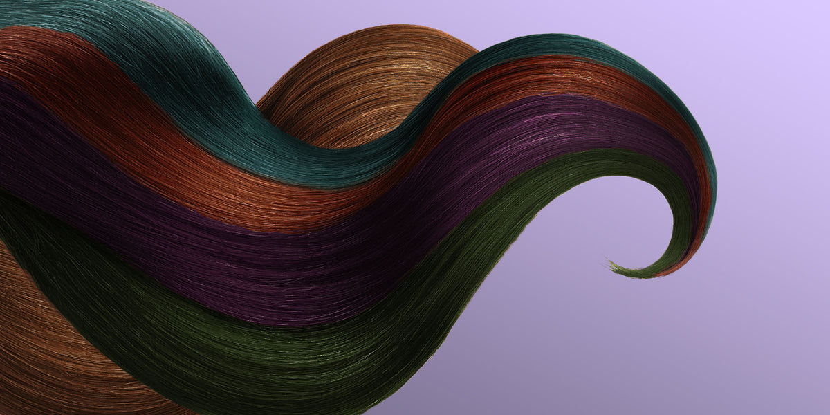 A stylized graphic featuring some of our Best Colors for Unbleached Hair