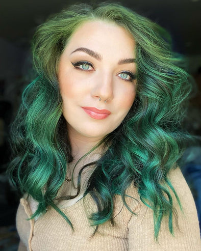 Our Favorite Green Hair Dye Mixes on Bleached and Unbleached Hair